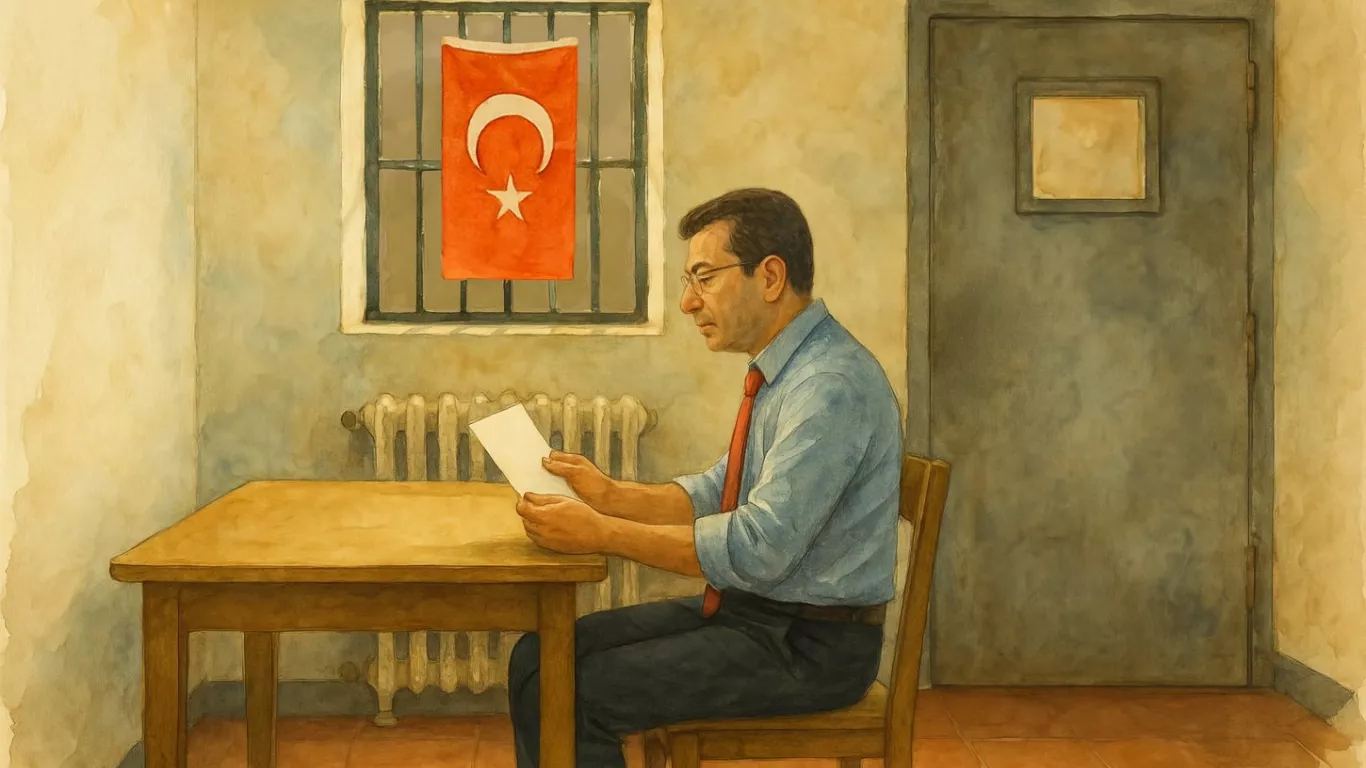 İmamoğlu Cezaevindeki Hücresini Çizdi: 19 Mayıs İçin Bayrak Çağrısı