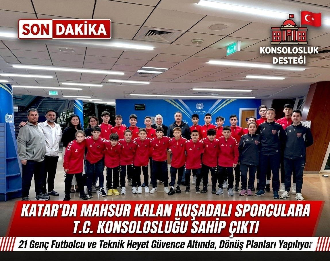 Katar’da Bekleyen Kuşadalı Sporculara Konsolosluk Ziyareti