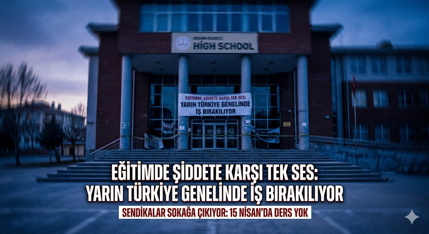 EĞİTİMDE ŞİDDETE KARŞI TEK SES: YARIN TÜRKİYE GENELİNDE İŞ BIRAKILIYOR