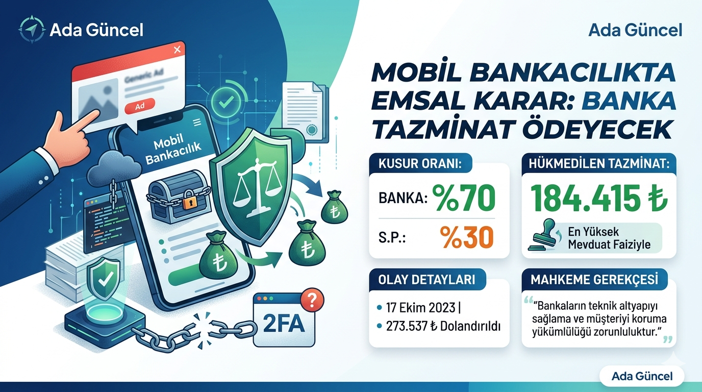 ​Mobil Bankacılık Dolandırıcılığında Emsal Karar: Banka Tazminat Ödeyecek