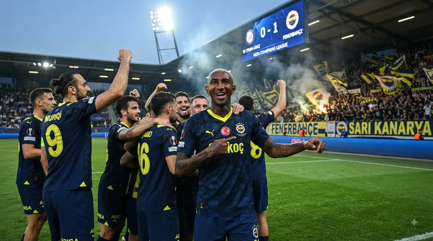 ŞAMPİYONLAR LİGİNDE DEV ADIM: FENERBAHÇE, STURM GRAZ'I DEPLASMANDA DEVİREREK PLAY-OFF TURUNDA!
