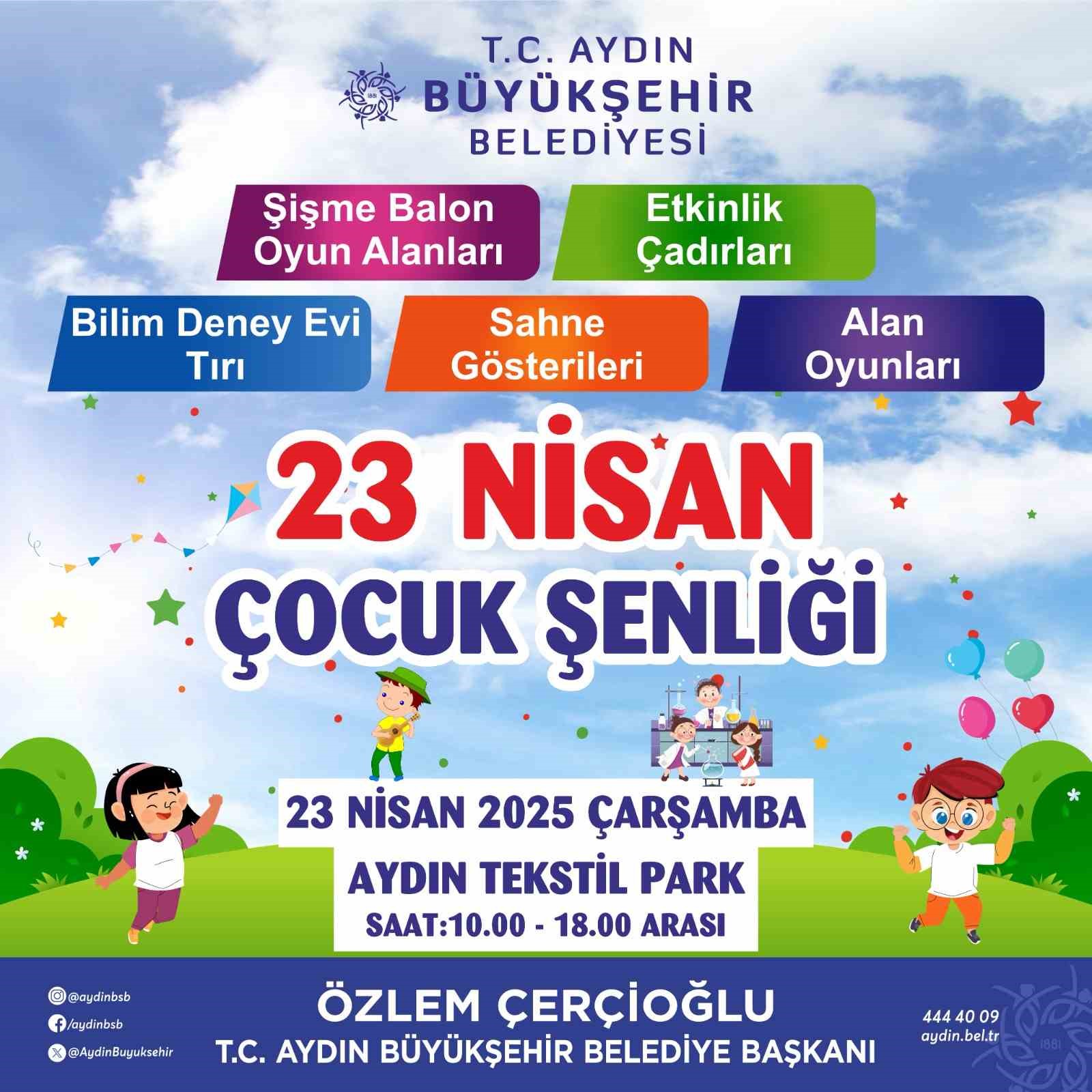 Aydın’da 23 Nisan Coşkusu: Tekstil Park’ta Çocuklara Özel Şenlik