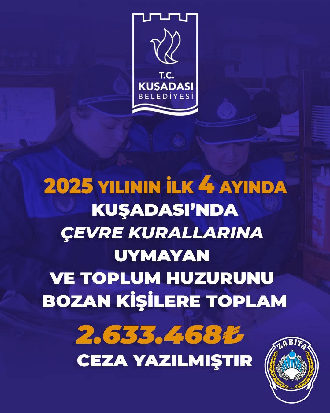 Kuşadası’nda 2025’in İlk 4 Ayında 2,6 Milyon TL Ceza Kesildi