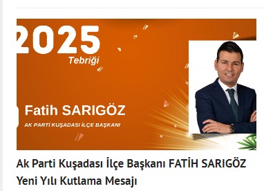 Yeni yıl kutlama mesajı