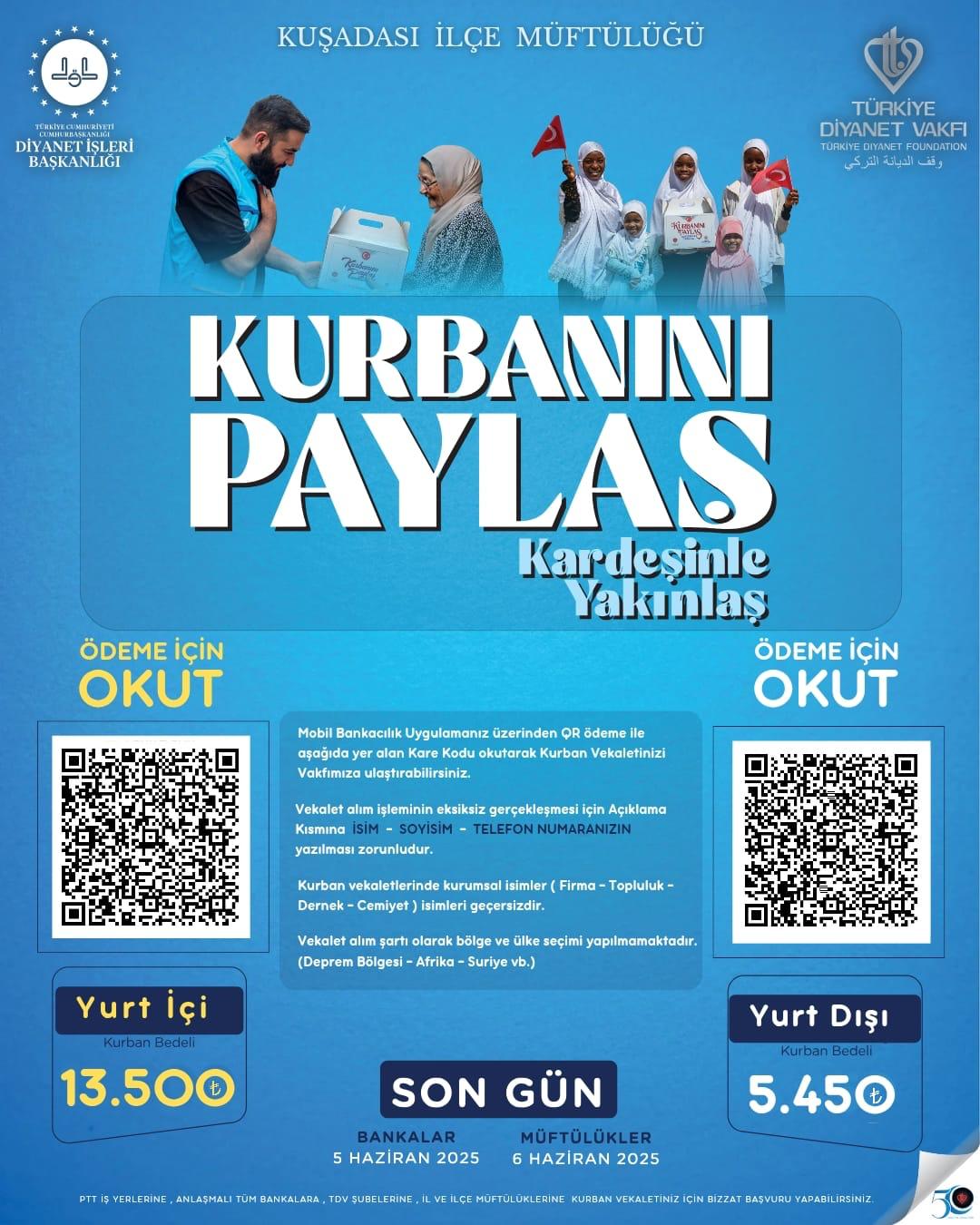 QR KODLA KURBAN BAĞIŞI DÖNEMİ BAŞLADI: KUŞADASI MÜFTÜLÜĞÜNDEN ÖRNEK UYGULAMA
