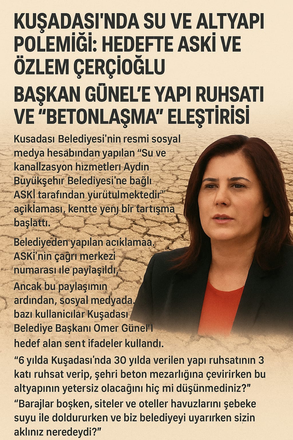 Kuşadası’nda Su ve Altyapı Polemiği: Hedefte ASKİ ve Özlem Çerçioğlu