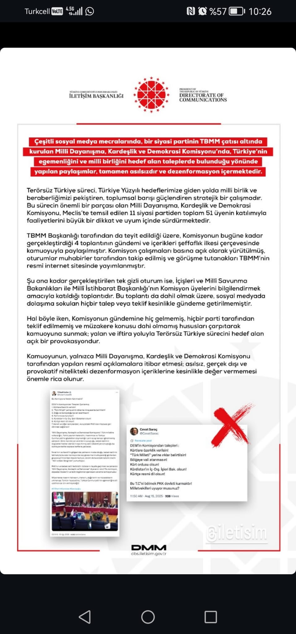 TBMM’den “Komisyon Çalışmaları”na İlişkin Dezenformasyon Açıklaması