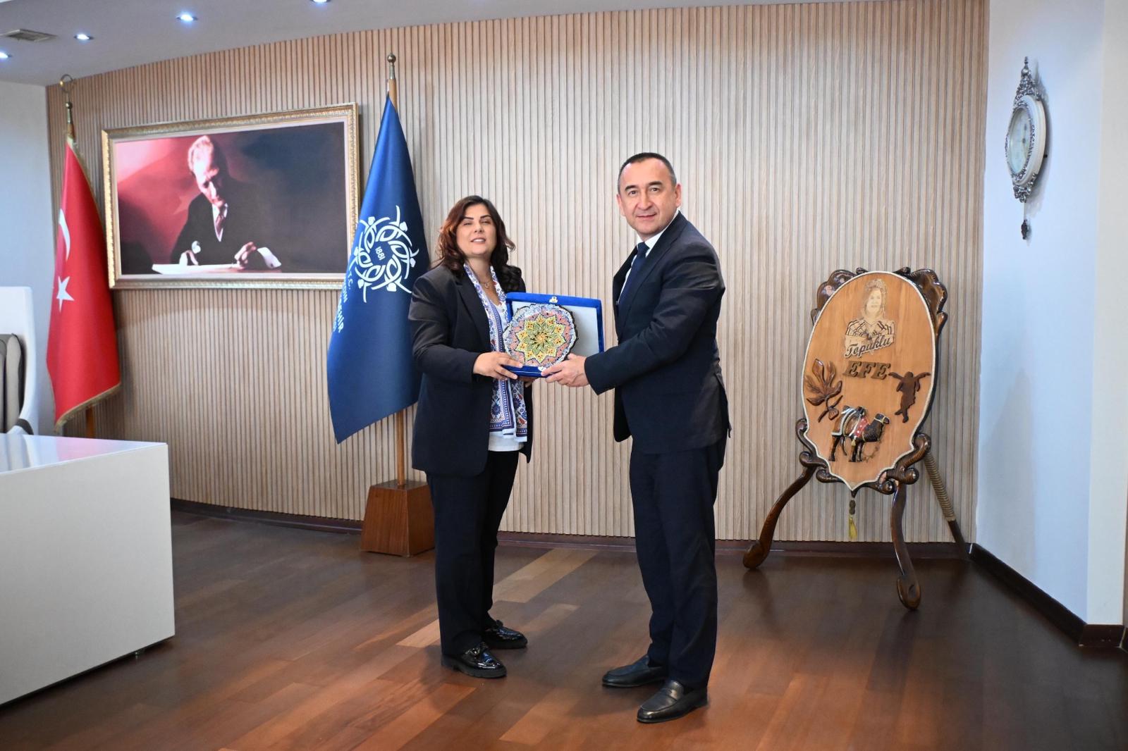 BAŞKAN ÇERÇİOĞLU’NA ÖZBEKİSTAN CUMHURİYETİ ANKARA BÜYÜKELÇİSİ İLKHOM KHAYDAROV’DAN ZİYARET