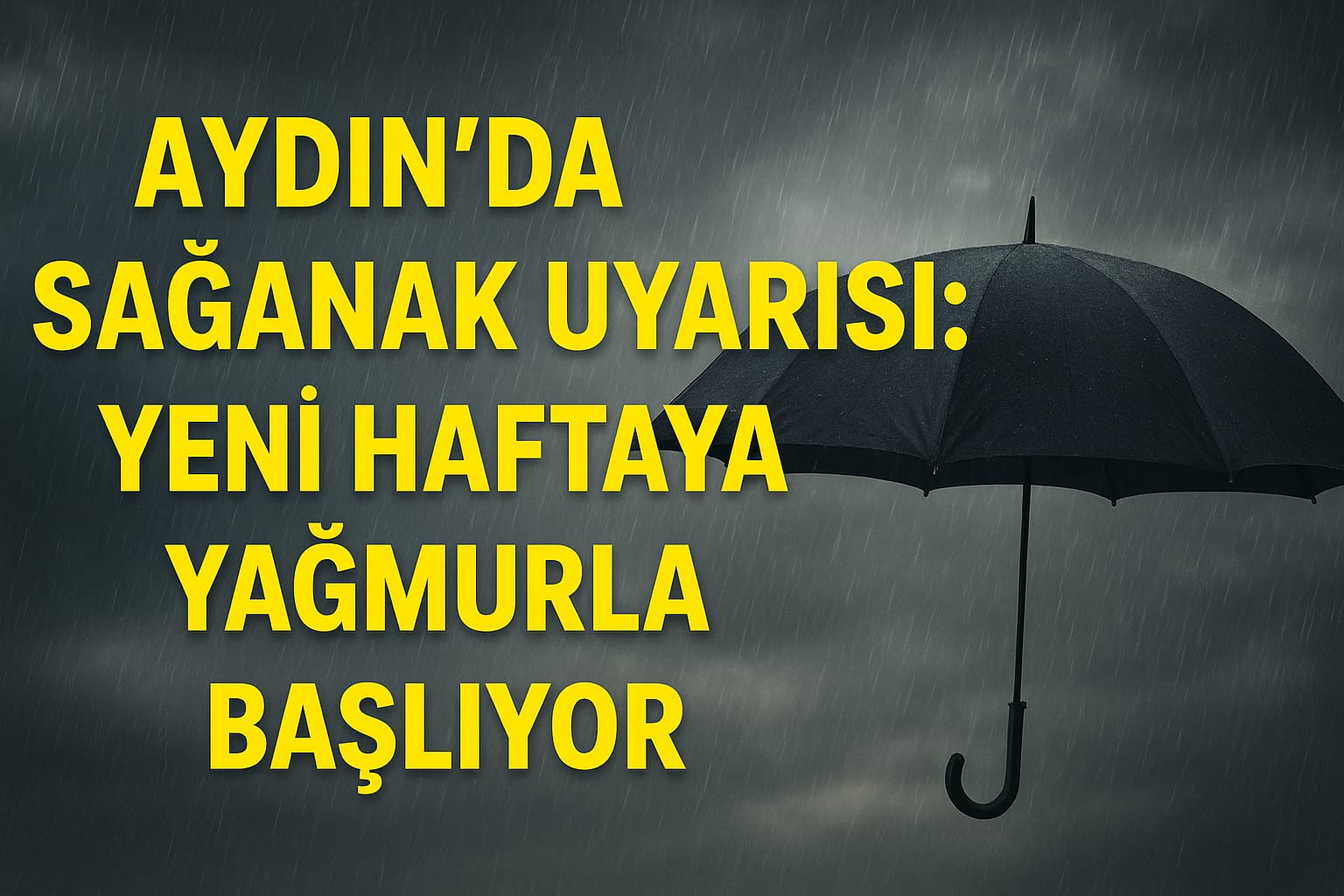 Aydın’da Bugün Sağanak Yağış Bekleniyor!