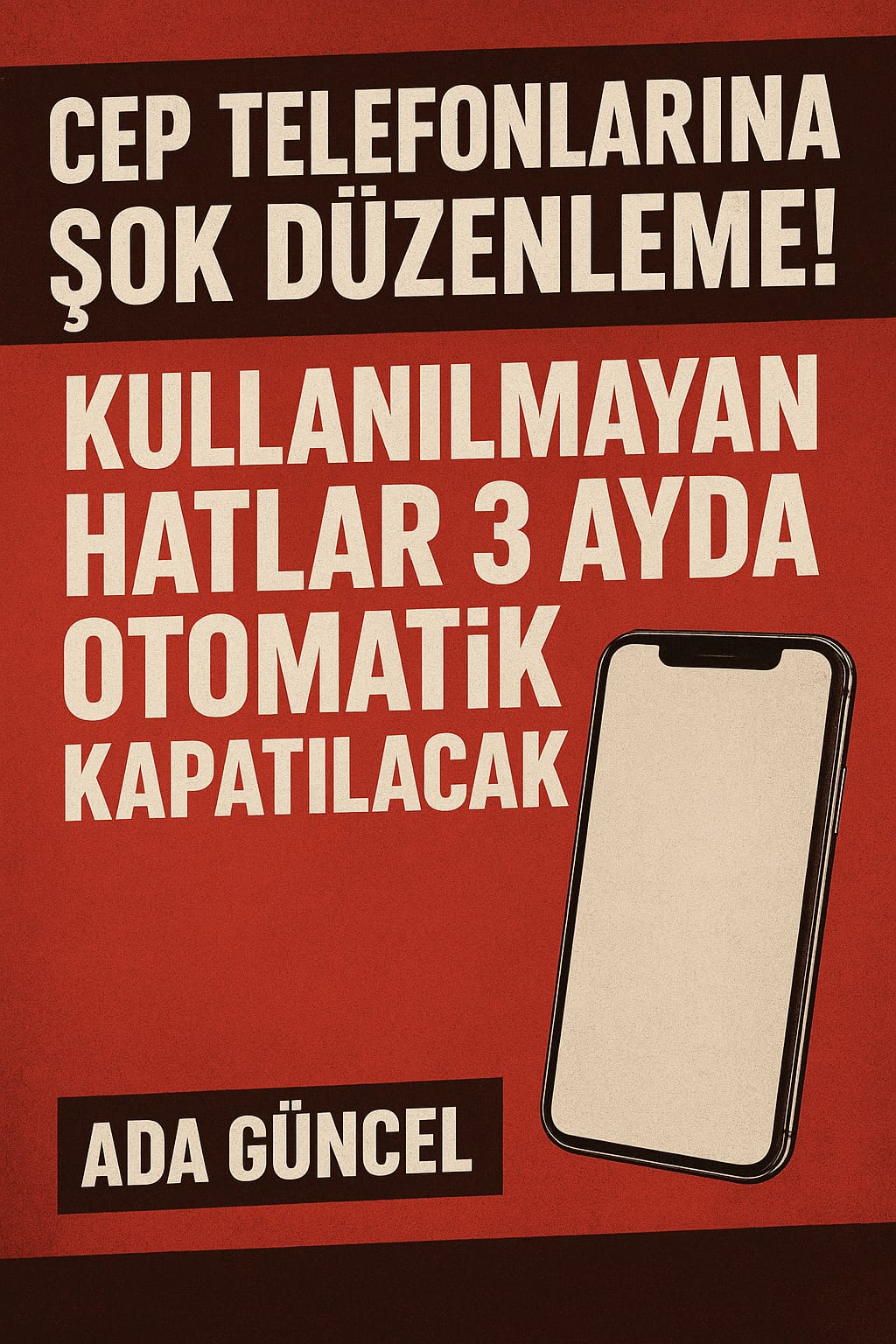 CEP TELEFONLARINA ŞOK DÜZENLEME!         KULLANILMAYAN HATLAR 3 AYDA OTOMATİK KAPATILACAK