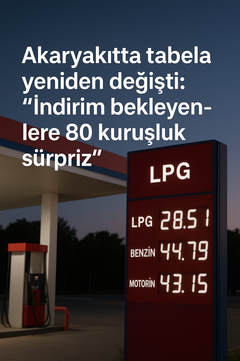 Akaryakıtta tabela yeniden değişti: “İndirim bekleyenlere 80 kuruşluk sürpriz”