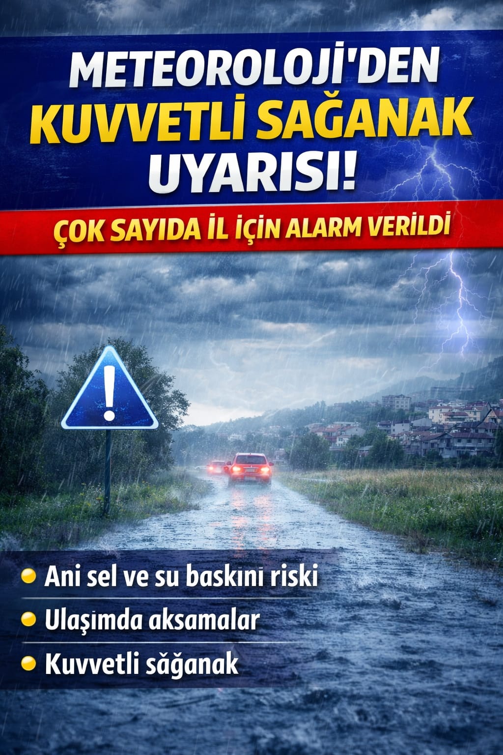 Meteoroloji’den Kuvvetli Sağanak Uyarısı: Çok Sayıda İl İçin Alarm Verildi