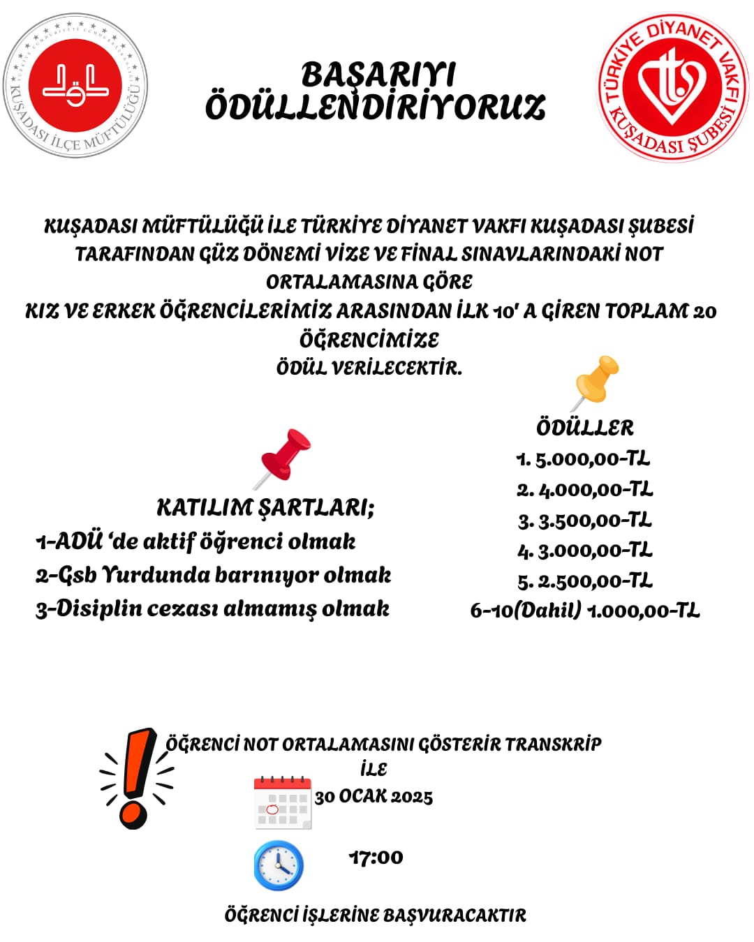 Kuşadası’nda Başarıya Somut Destek: Üniversiteli Gençlere Para Ödülü