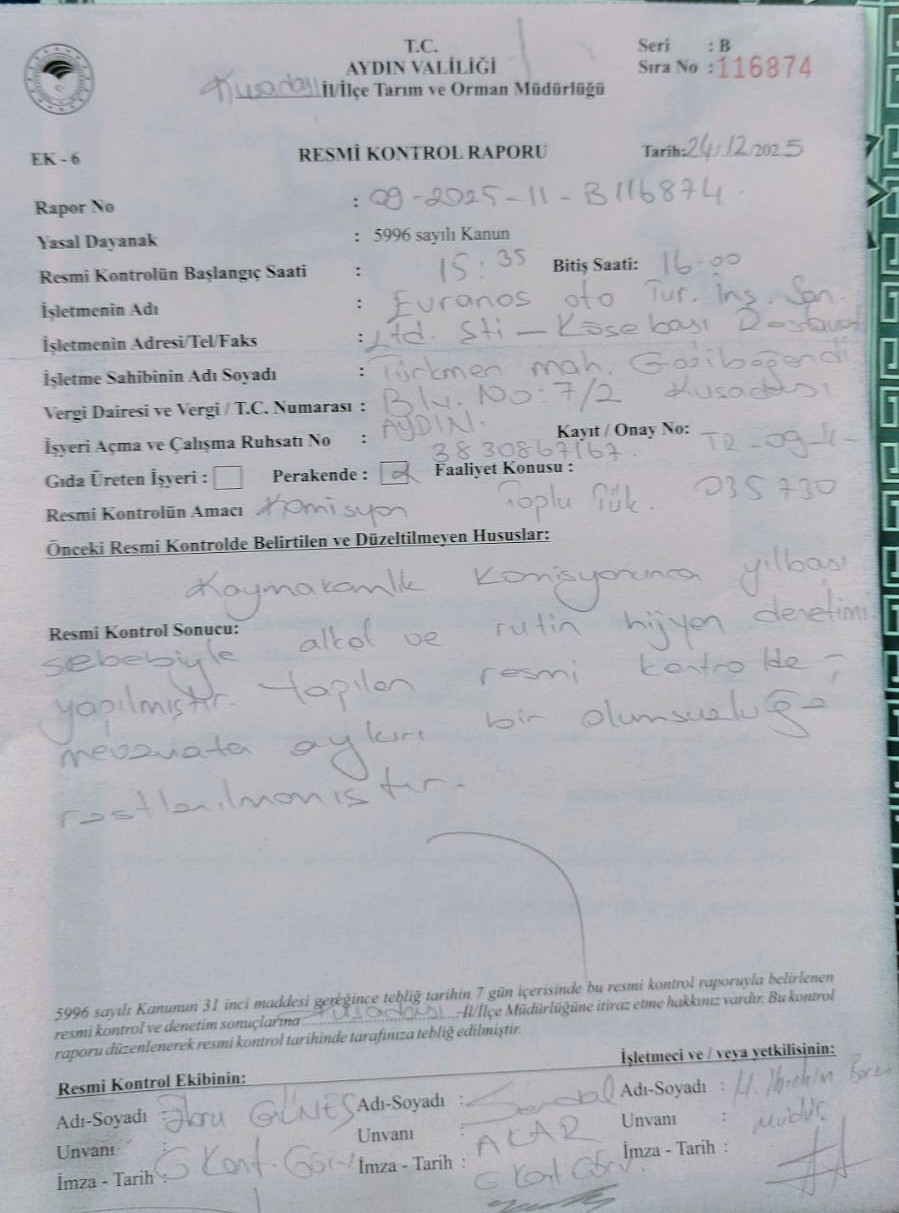 YENİ YIL ÖNCESİ KUŞADASI’NDA DENETİMLER SIKLAŞTIRILDI      KARYA ET & BALIK TÜM KONTROLLERDEN TAM NOT ALDI