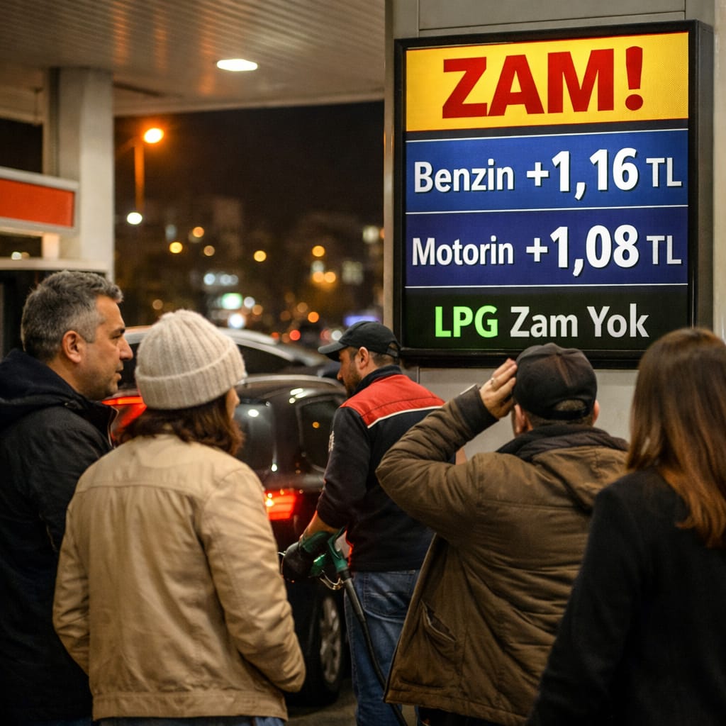 Akaryakıta Yeni Yıl Zammı: Benzin ve Motorine Gece Yarısı Fiyat Artışı