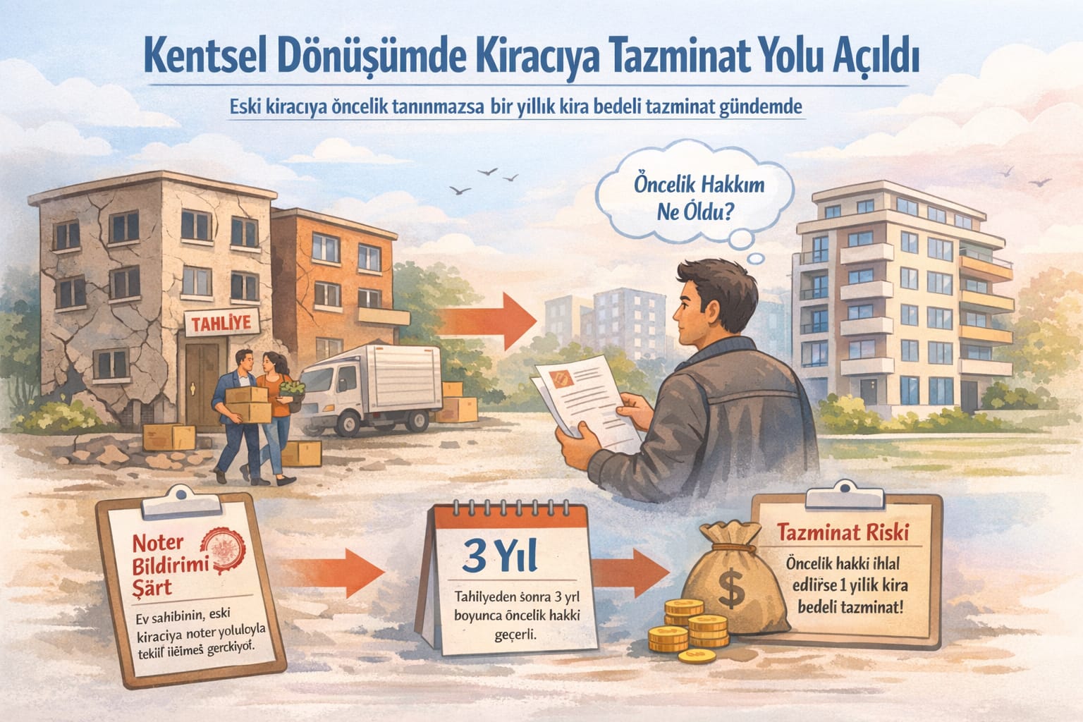 Kentsel Dönüşümde Kiracıya Tazminat Yolu Açıldı