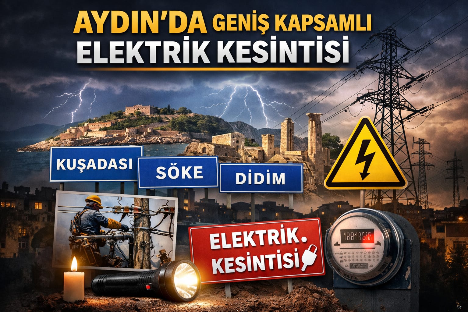 KUŞADASI’NDAN NAZİLLİYE PLANLI ELEKTRİK KESİNTİSİ