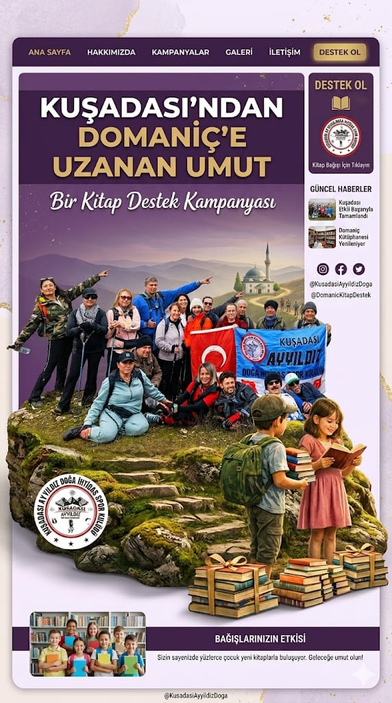 KUŞADASI’NDAN DOMANİÇ’E UZANAN UMUT: 100 KİTAPLIK ANLAMLI SEFERBERLİK