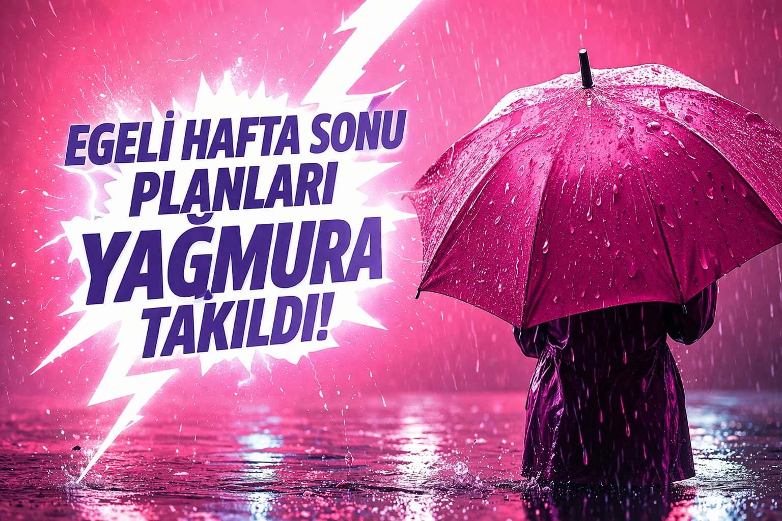 EGE’DE HAFTA SONU PLANLARI YAĞMURA TAKILDI