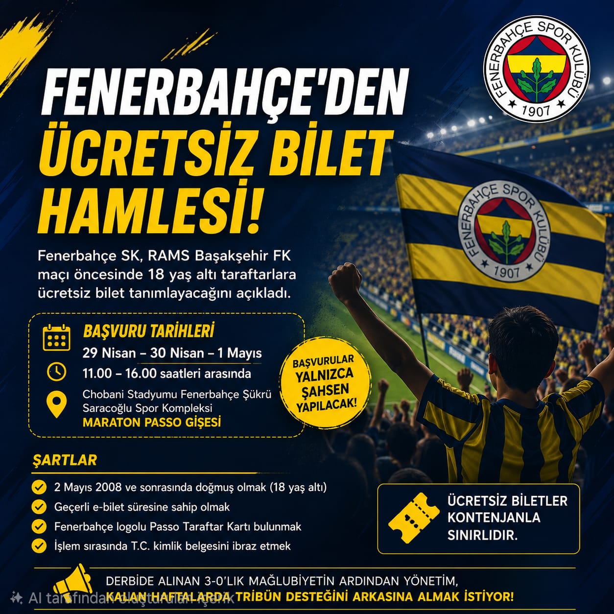 Fenerbahçe’den tribün hamlesi!