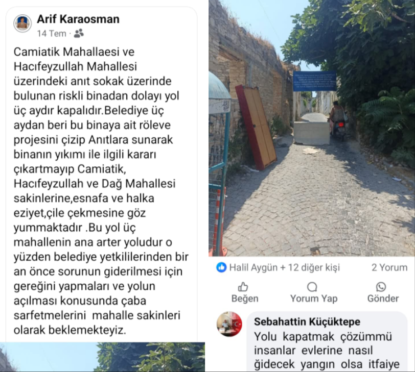 Kuşadası’nda Yol 3 Aydır Kapalı: Üç Mahalle Mağdur, Gözler Belediyede
