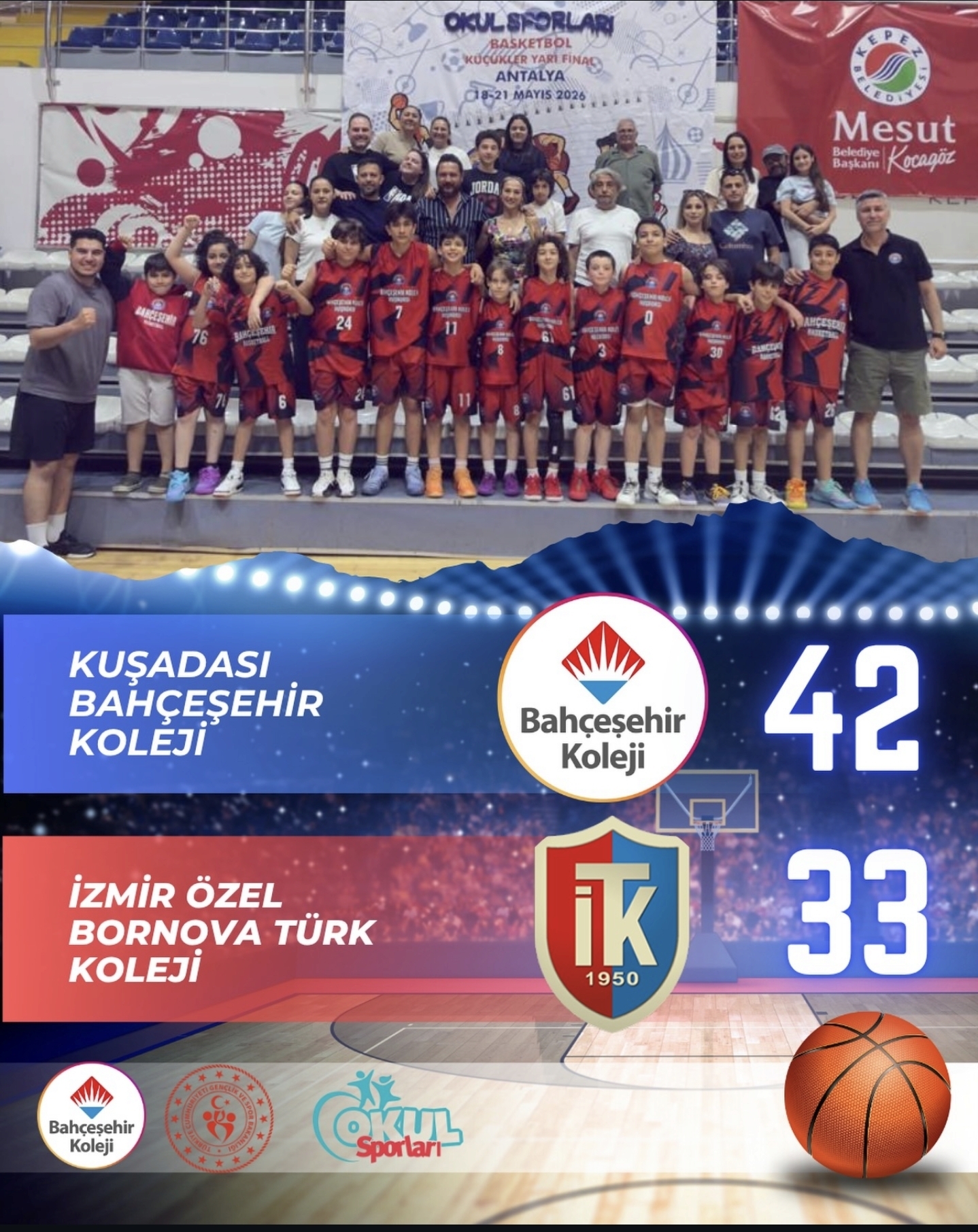Antalya’da Yarı Final Heyecanı: Kuşadası Bahçeşehir SK’dan Kritik Galibiyet