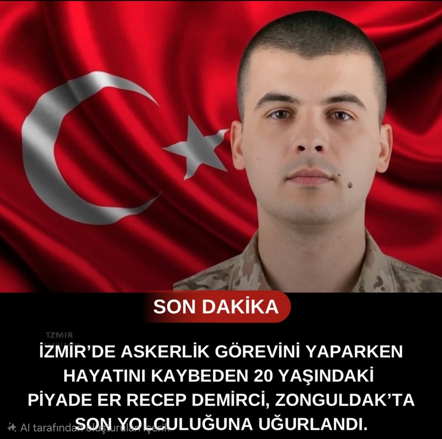 İZMİR’DEN ZONGULDAK’A ACI HABER: PİYADE ER RECEP DEMİRCİ SON YOLCULUĞUNA UĞURLANDI