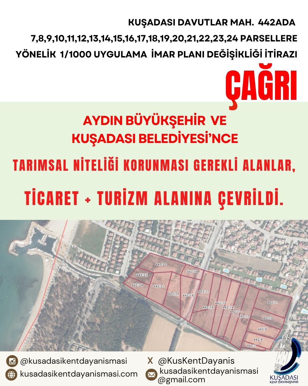 Kuşadası Davutlar’da 93 Bin m²’lik Tarım Alanı İçin Kritik İmar Hamlesi: Plan Askıda, İtirazlar Yükseliyor