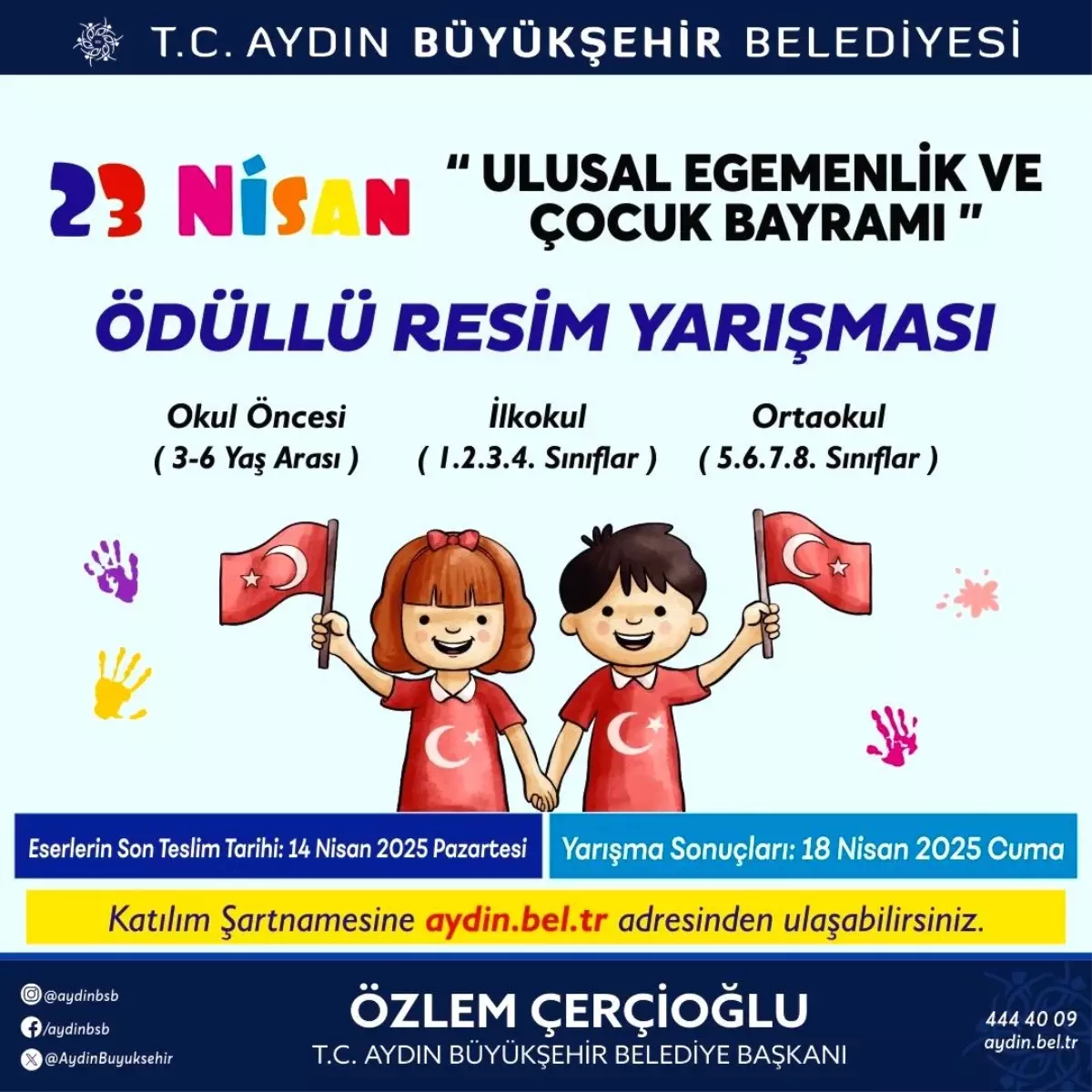 Aydın Büyükşehir Belediyesi'nden 23 Nisan Ulusal Egemenlik ve Çocuk Bayramı Yarışması