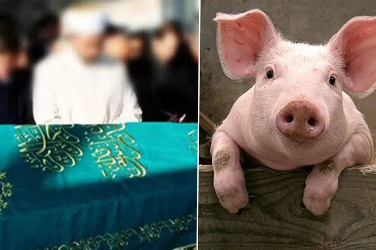 ''Babamın hayrına'' deyip cami önünde 3 bin kişiye domuz eti yedirdi