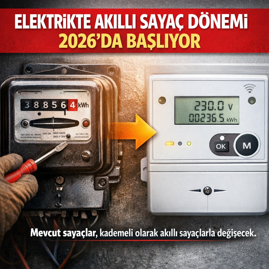 Elektrikte akıllı sayaç dönemi 2026’da başlıyor