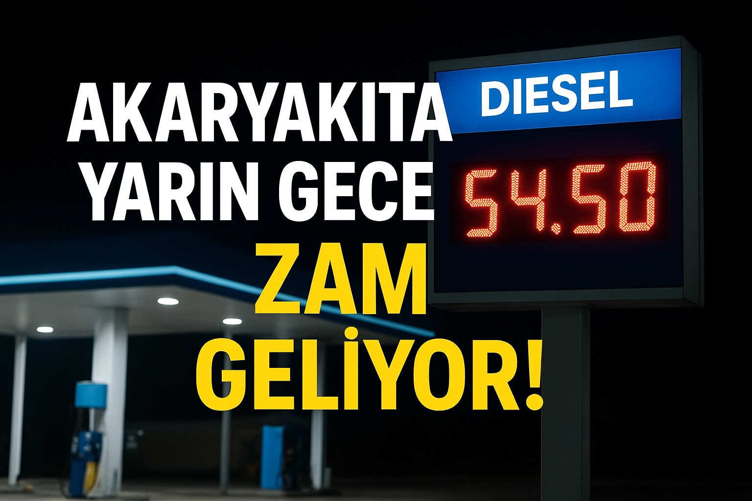 Akaryakıta Yarın Gece Zam Geliyor!
