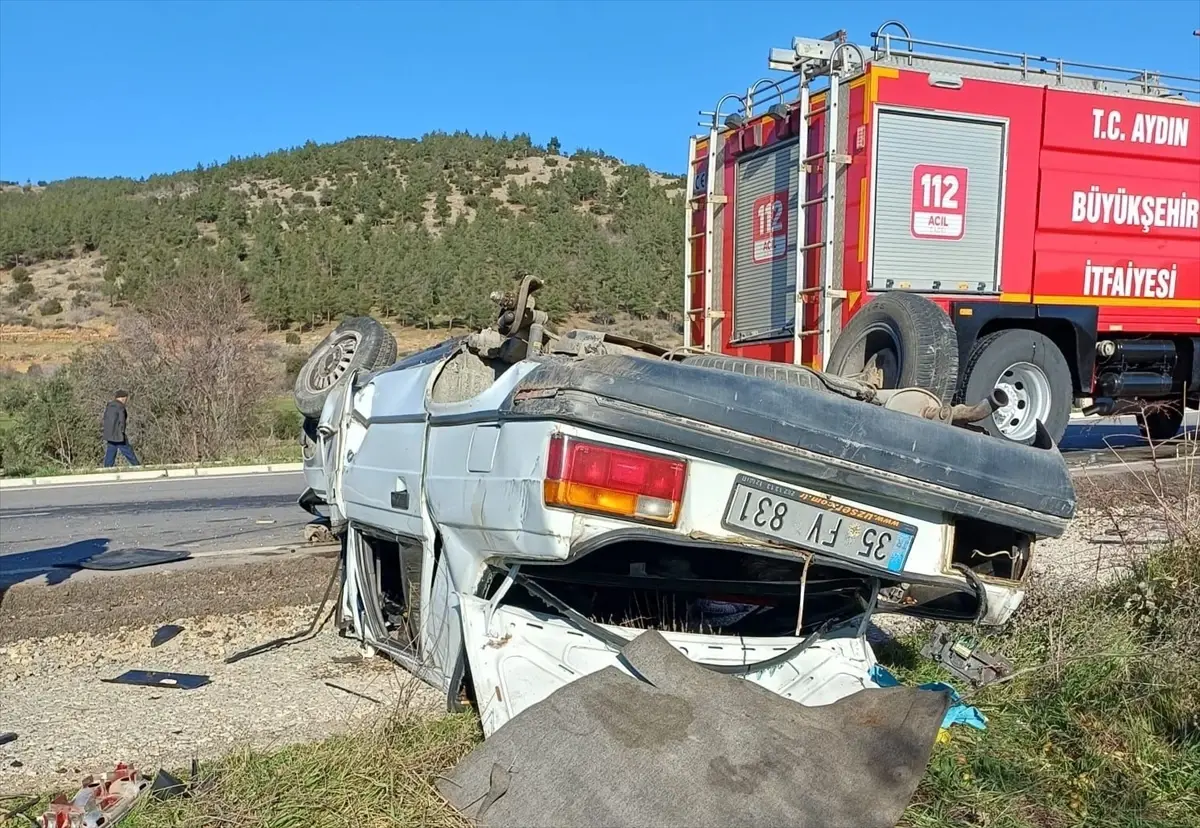 Karacasu'da Otomobil Takla Attı: 5 Yaralı