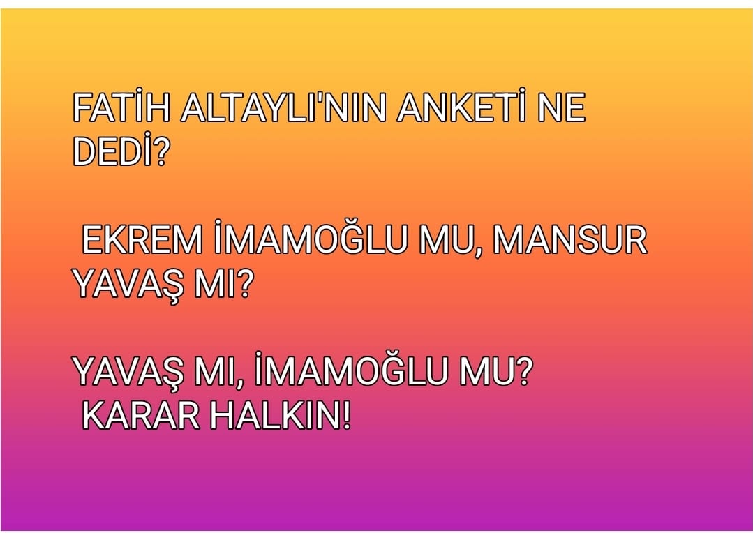 Fatih Altaylı’nın Anketinde Büyük Şok! Yavaş Öne Geçti, Anket Bir Anda Silindi!