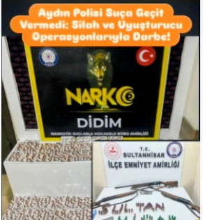 Aydın Polisi Suça Geçit Vermedi: Silah ve Uyuşturucu Operasyonlarıyla Darbe!