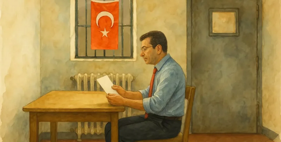 İmamoğlu Cezaevindeki Hücresini Çizdi: 19 Mayıs İçin Bayrak Çağrısı