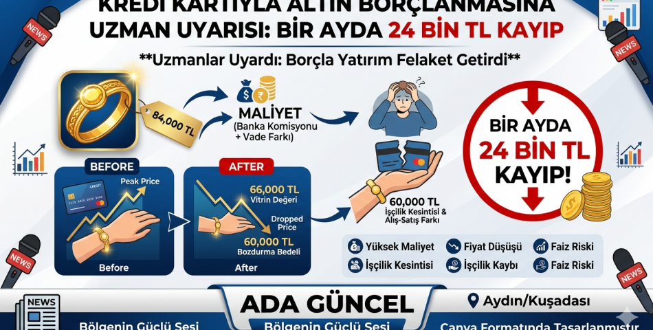 Kredi Kartıyla Altın Borçlanmasına Uzman Uyarısı: Bir Ayda 24 Bin TL Kayıp