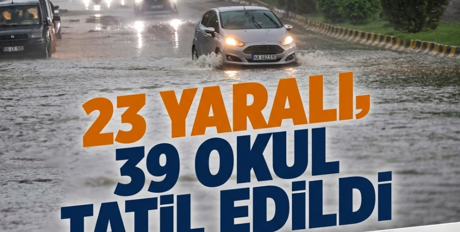 GAZİANTEP’TE SÜPER HÜCRE FELAKETİ: 23 YARALI, EĞİTİME ARA VERİLDİ