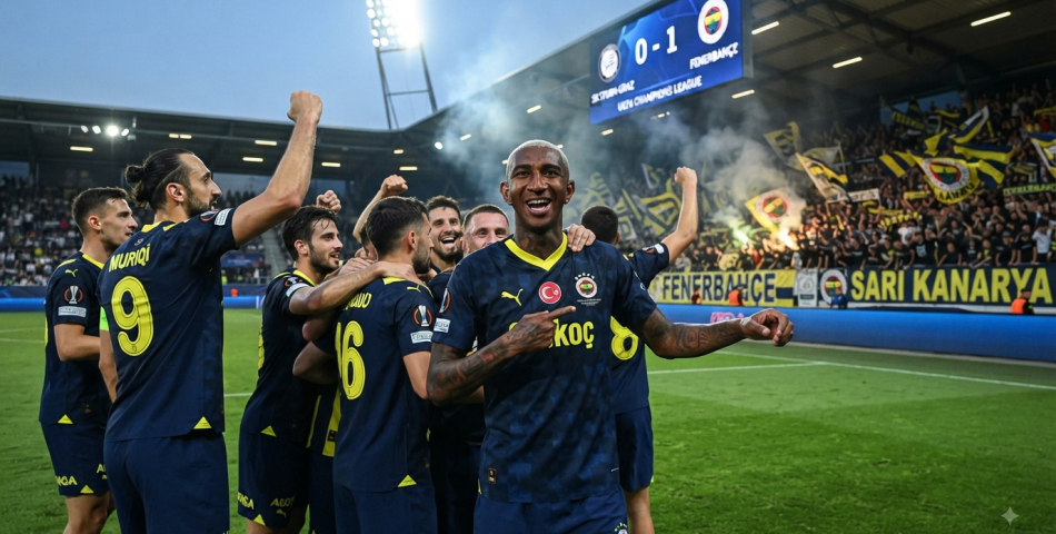 ŞAMPİYONLAR LİGİNDE DEV ADIM: FENERBAHÇE, STURM GRAZ’I DEPLASMANDA DEVİREREK PLAY-OFF TURUNDA!