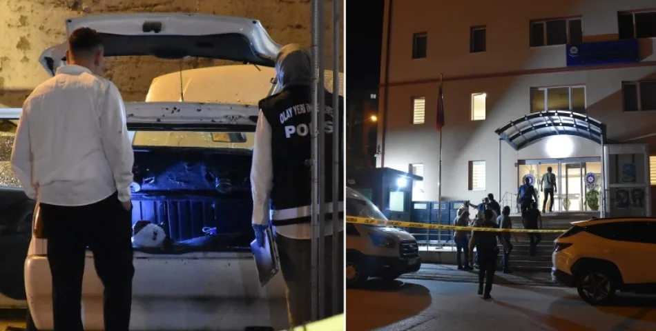 TRABZON’DA EMNİYET BAHÇESİNE İHA DÜŞTÜ: 3 ARAÇ HASAR GÖRDÜ