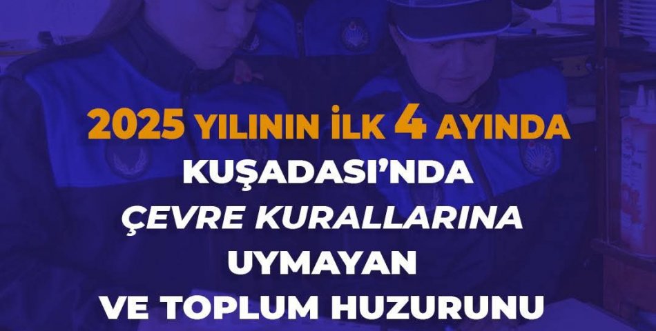 Kuşadası’nda 2025’in İlk 4 Ayında 2,6 Milyon TL Ceza Kesildi