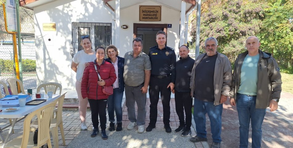 Kuşadası’nda Yeni Emniyet Müdürü Rasim Demirelli, Göreve Hemen Sahadan Başladı      Muhtar İsmail Yurttaş’la Kritik Güvenlik Görüşmesi