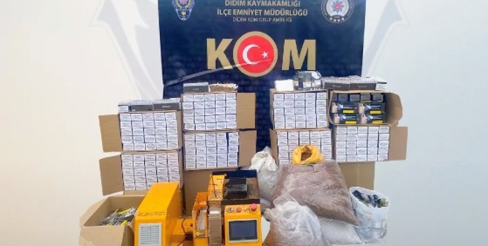 DİDİM’DE KAÇAK TÜTÜN OPERASYONU: YÜZBİNLERCE MAKARON ELE GEÇİRİLDİ