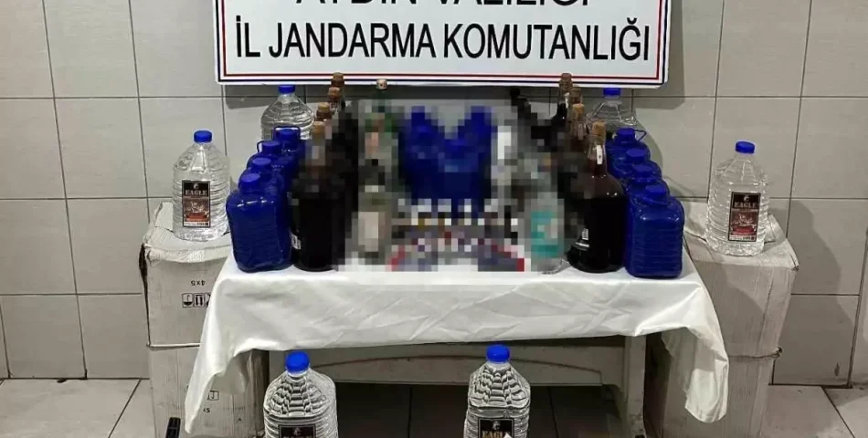 Jandarmadan Sahte Alkole Büyük Darbe: Litrelerce Kaçak Ürün Ele Geçirildi