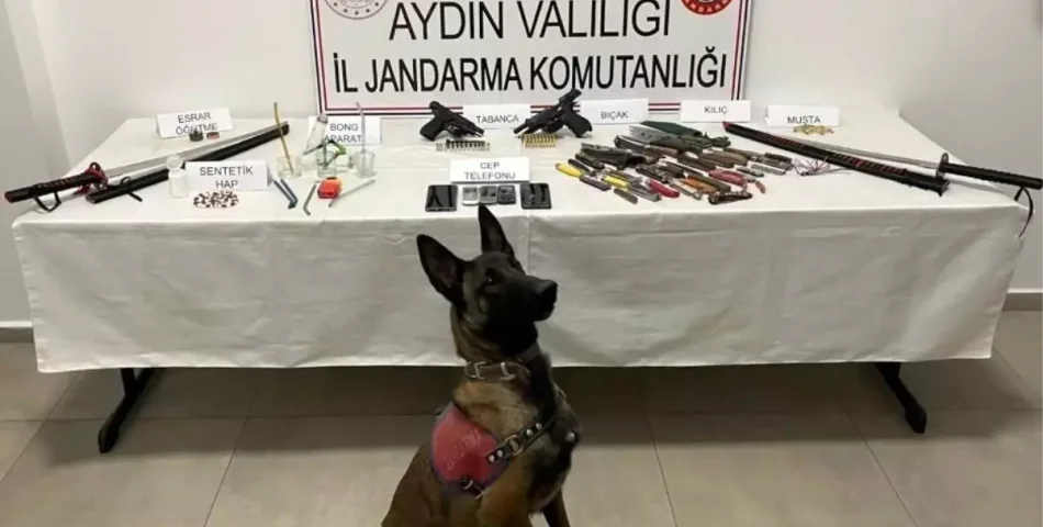 İncirliova’da evlerden cephanelik çıktı: Uyuşturucu, silah ve kesici aletler ele geçirildi